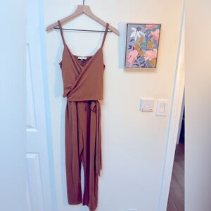 Heartloom Nordstrom Brown midi Jumpsuit